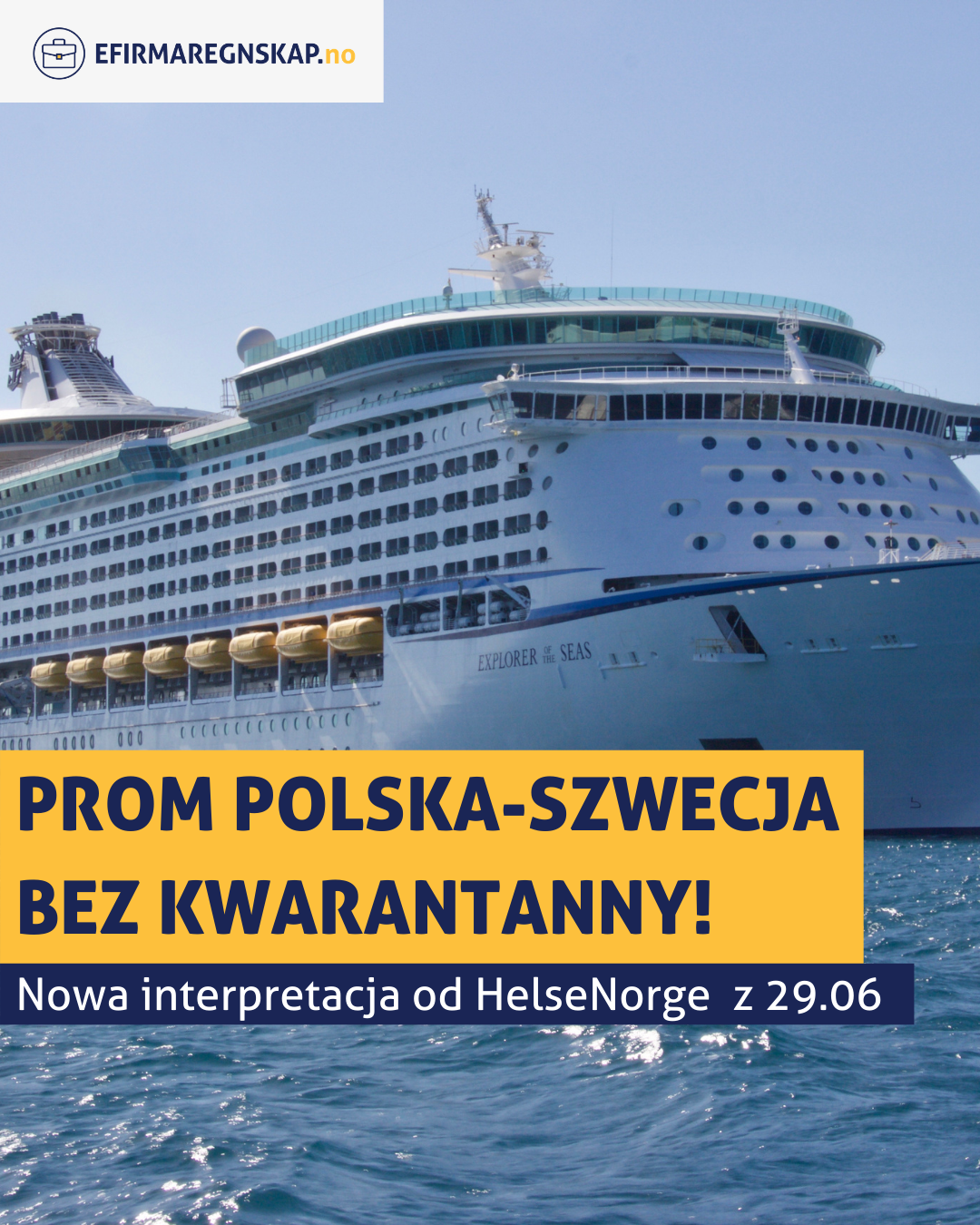 Prom Polska – Szwecja bez kwarantanny w Norwegii – nowa interpretacja