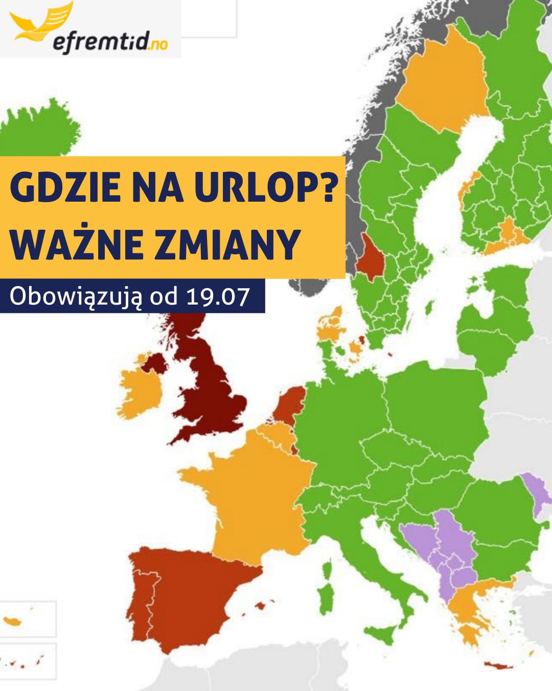 Gdzie na urlop? UWAGA od 19.07 prom Dania->Norwegia = kwarantanna!