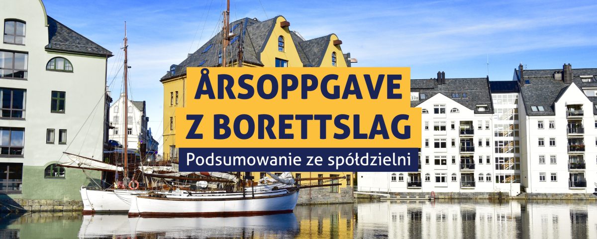 Zdjęcie przedstawiające bloki mieszkalne w norweskiej miejscowości.
